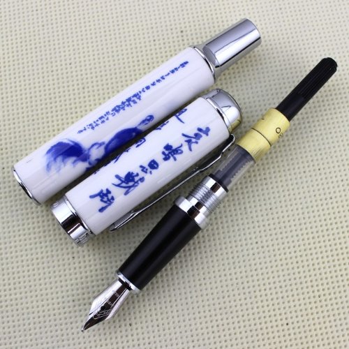 Amazon.com : Gullor Fountain Pen Jinhao 950 Blue and White